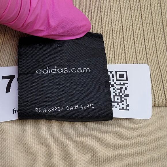 Vintage Y2K Adidas Track Jacket XL 26x28 Khaki Beige - Picture 12 of 16